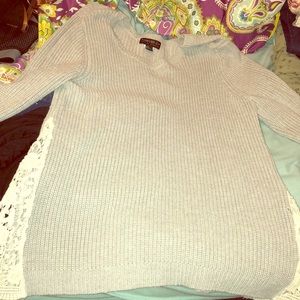 Forever 21 cable lace sweater
